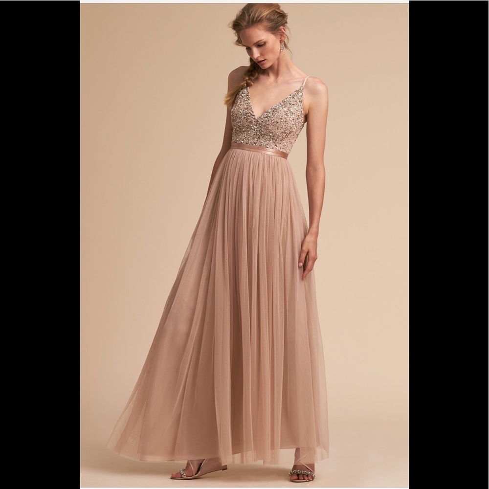 Avery dress in Blush, great for Bridesmaid or Prom